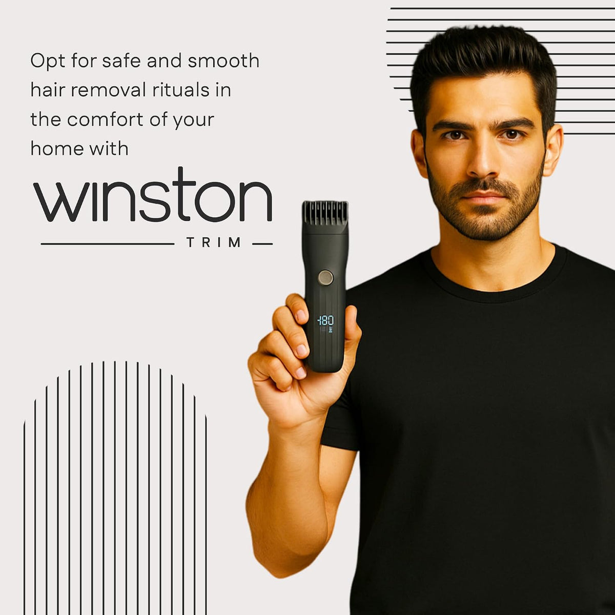 Snipper Beard Trimmer for Men, 20 Length Settings up to 20mm, Precision Stainless Steel Blades, Digital Display, IPX7 Waterproof, Type-C Charging...